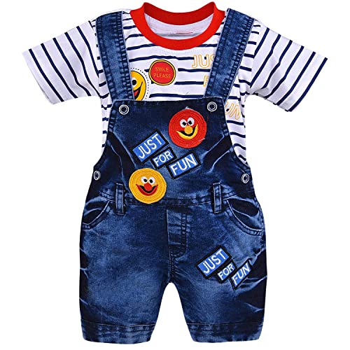 Image of Wish Karo Baby Boys Dungaree Dress for Baby Boys and Girls-(bt13)