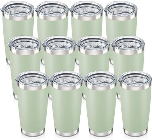 20 oz Tumbler with Lid Stainless Steel Insulated Tumblers Bulk Do...
