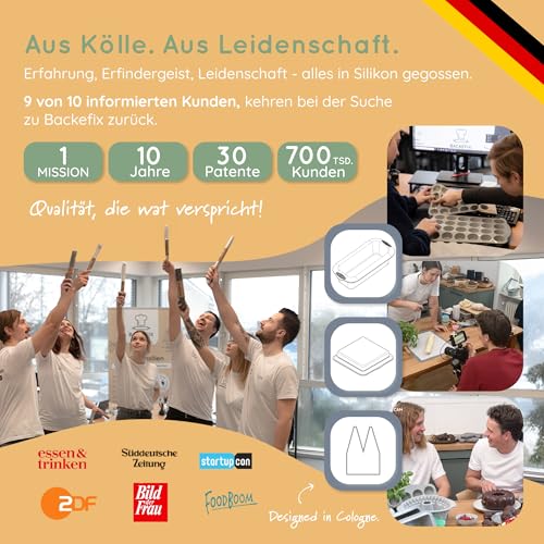 Foto von Backefix Brotbackform Silikon 23 cm – Rechteckige Kastenform, auch als Kuchenform 1400ml für Brot und Kuchen, extra Wandstärke gegen Ausbeulen (antihaftend, flexibel, PFAS-, BPA-frei)