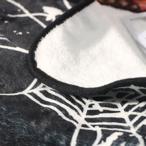 Image of Halloween Monthly Milestone Bats Blanket - Soft Baby Growth Chart Photography Prop Background - 47 inch x 40 inch