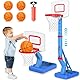 Kinder Basketballkorb,Basketballkorb Indoor Outdoor Réglable en 5 hauteurs 70-138 cm mit Mini Basketball und Aufblasbare Pumpe,Sport Spielzeug für Kinder Jungen Mädchen ab 3-12 Jahre -Blau