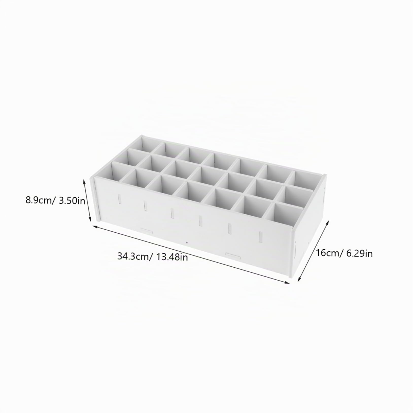 Uonlytech Organizer Storage in Legno Bianco Multi-slot per Pigmenti, Scatola da Tavolo per Vernici per Casa e Scuola, Supporto Compatto per Amanti della Pittura