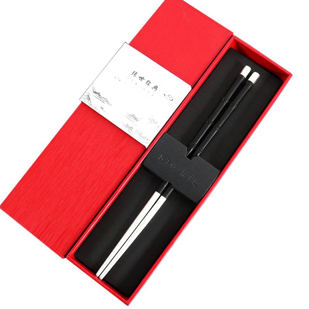 Coffret cadeau de baguettes en bois en argent sterling, coffret cadeau, baguettes japonaises de luxe en argent réutilisables, baguettes en argent 999 antidérapantes de haute qualité, cadeau tradi