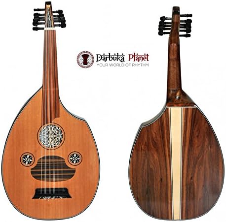 Amazing New!! Professional Turkish Oud Flat Walnut Red Cedar + Soft Case - Cat#FL3WR