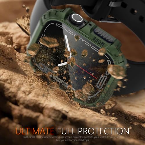 Funda impermeable Apple Watch 44mm carcasa resistente antigolpes Series 6 5 4 SE 3