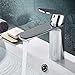 Produktbild WOOHSE Wasserhahn Bad Armatur Einhandmischer Waschtischarmatur Mischbatterie Waschbecken Badarmatur Modern Waschtischmischer für Spülebecken Badezimmer, Silber