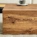 YiaFurio Wood Grain Coffee Table Wood Grain,Rectangle Wooden Center Table for Living Room,Contemporary Cocktail Center Table(No Assembly-Please comfirm The Size is Right)