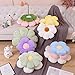 LANFIRE Blume Plüsch Kissen Bodenkissen Dekoratives Blumenkissen Sitzkissen Schlafsofa Kissen Möbel Innenkissen (50CM, Rosa)