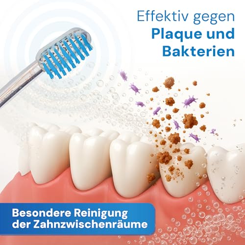 emmi-dent Platinum Ultraschallzahnbürste (Starter-Set Holografik) – 96 Mio. Schwingungen & Ultraschall-Zahnpasta | Sanft zu Zähnen & Zahnfleisch | Kein Schrubben | Bis zu 15 Tage Akkulaufzeit – Bild 4