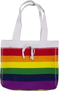 MV Sport Pro-Weave Large Everyday Fleece Travel Tote Bag with draw cords - One Size - Rainbow Pride
