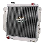 Cubauto 4 Row Core Radiator for 1987-1995 1997-2006 Jeep Wrangler TJ L6 L4 4L 2.5L Jeep Radiators,Full Aluminum Radiator 1989 1992 1999 2001 2002 2003 2004 2005