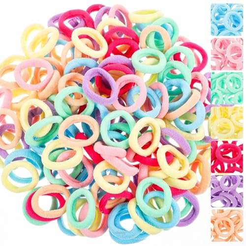 150 Pack Soft Seamless Hair Bands and Ponytail Holders - Elastic No Damage Hair Accessories for...