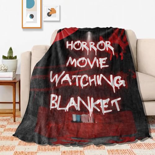Image of Horror Movie Blanket Ultra-Soft Warm Plush Soft Throw Gifts Lightweight Flannel Blankets for All Season Bed Couch Chair Living Room 80 inchx60 inch Large for Men Women