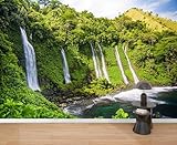 Wall Mural Peel & Stick Magnificent Waterfall Benang Kelambu Self-Adhesive Wallpaper Removable Wall Decal Wall Sticker Home Decor for Living Room Bedroom 69'x96'