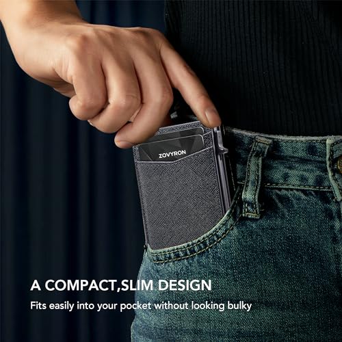Zovyrion Slim Smart Minimalist Pop Up Wallet with ID Window RFID Blocking Credit Card Holder2