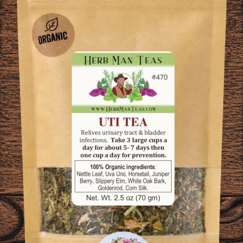 UTI TEA – Disinfects Bladder, Kidneys & Urinary Tract Quickly with Uva Ursi, Nettle Leaf,...