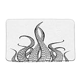 WZFashion Octopus Tentacles Bath Mat,Kraken Tentacle Marine Monster Abstract Sketch Art Bathroom Rug...