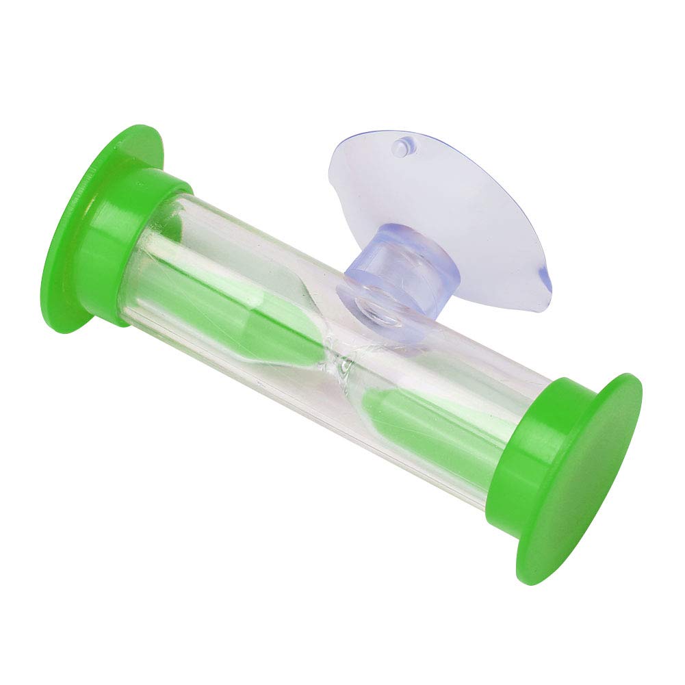 Clessidra 2 Minuti Per Bambini Con Ventosa, Timer Colorato Per Lavarsi I Denti, Gioco E Cucina, 6,3 Cm, Verde