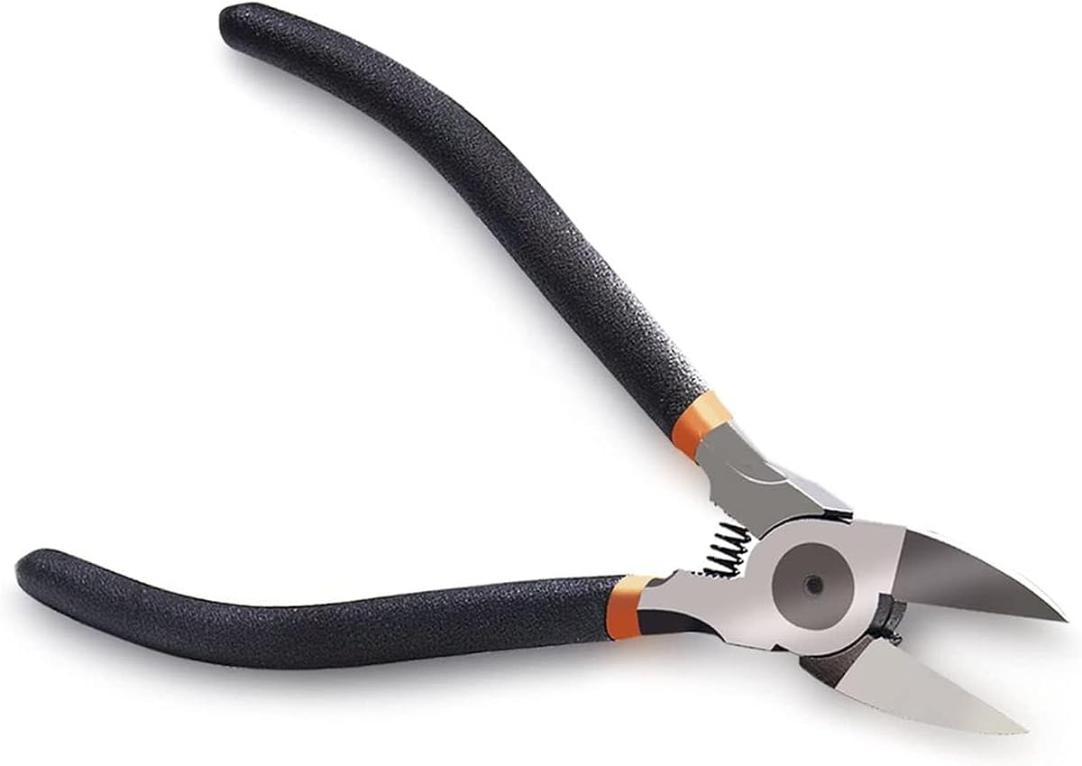 BOENFU 6 Inches Wire Cutters Heavy Duty Snips Flush Cut Side Cutters Pliers | Metal Cutting Tool for Crafting, Jewelry Making, Zip Ties, Floral, Artificial Flowers, Chicken Wire, Electrical, 1 Pack