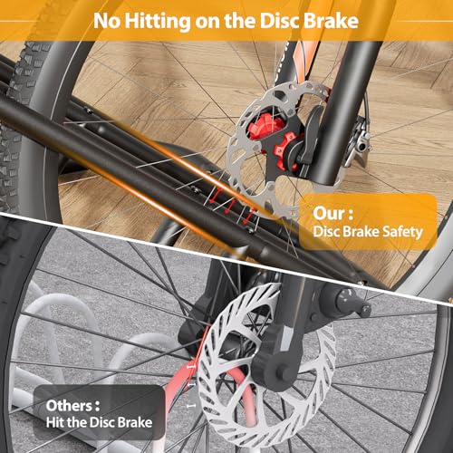 Image of Mr IRONSTONE Floor Bike Rack for Garage, Indoor /Outdoor Bicycle Storage Stand, Parking Rack for Mountain, Road & Kids Bikes (Black, 4 Bike)