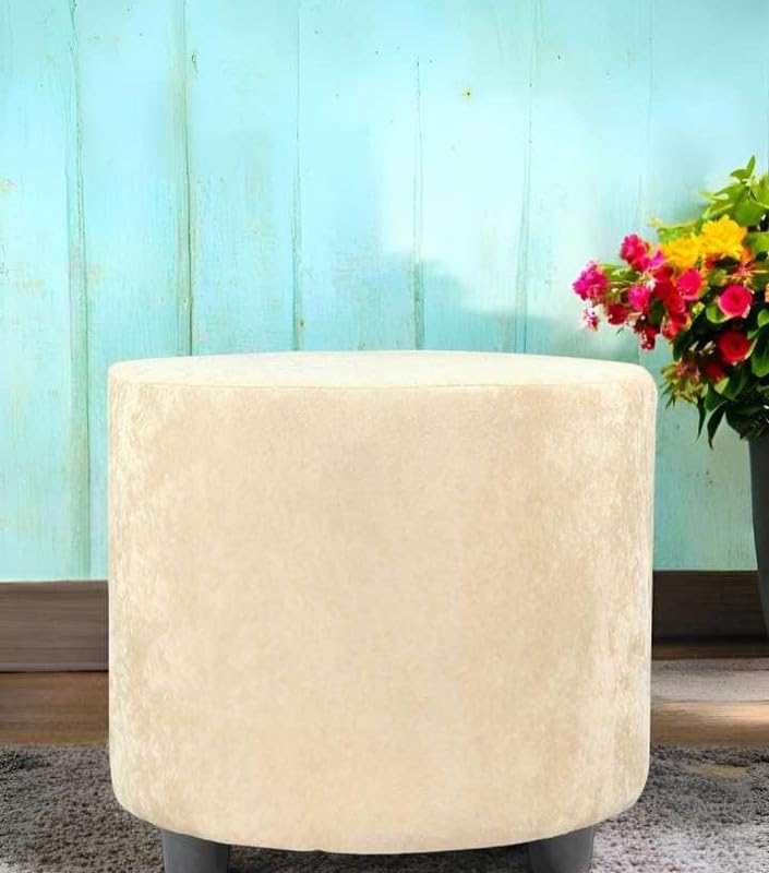 PLATINUM WOOD CRAFT Fabric Pouf (Pre Assembled)-image-23