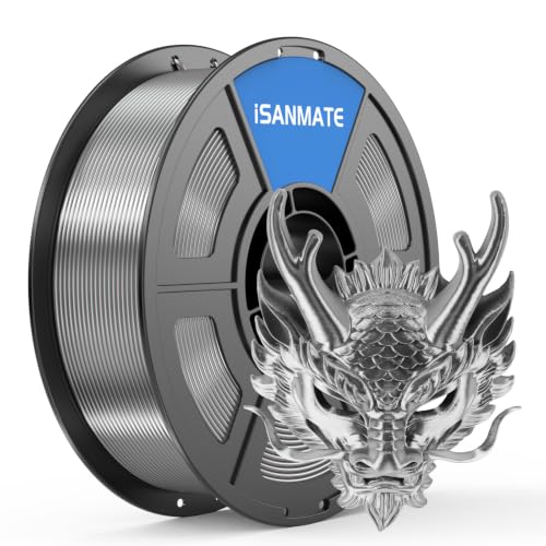 Image of iSANMATE Silk Silver PLA Filament 1.75mm 1kg for FDM 3D Printer