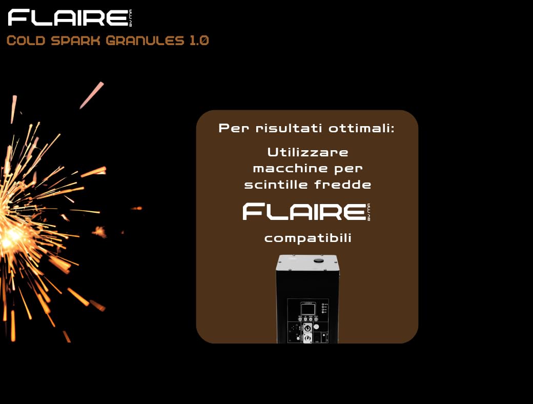 Cold spark granules 200 g | up to 5 m high special effect granules | stage effect powder | 8 pieces