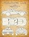 Original Corvette Patent Art Prints - Set of Four Photos (8x10) Unframed - Makes a Great Man Cave Decor and Gift Under $20 for Corvette Owners and Car Enthusiasts