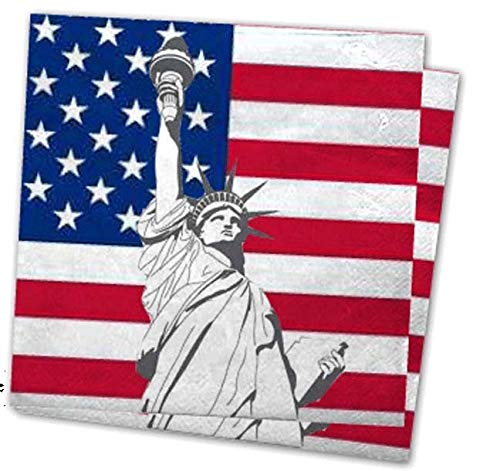 DH-Concept Napkins 'Usa', 20 pièces, 3 couches, 33 x 33 cm