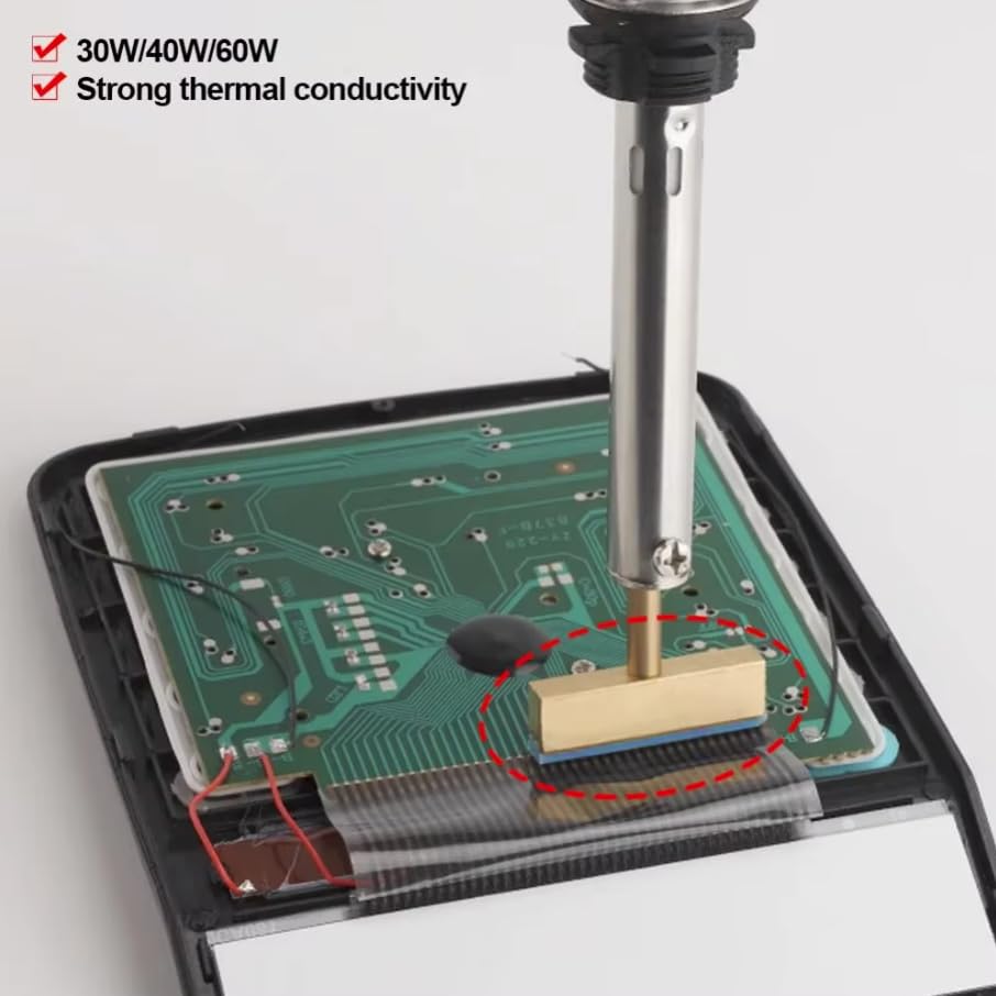 Image of 3pcs T Soldering Iron Tips Set, LCD Flex Ribbon Cable Repair Parts, Hot Press Head with Strip for LCD Screen Flex Cable Repair, 30W /40W /60W
