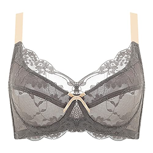 Brassière de tous les jours en dentelle confortable pour tenue de bureau gris lune