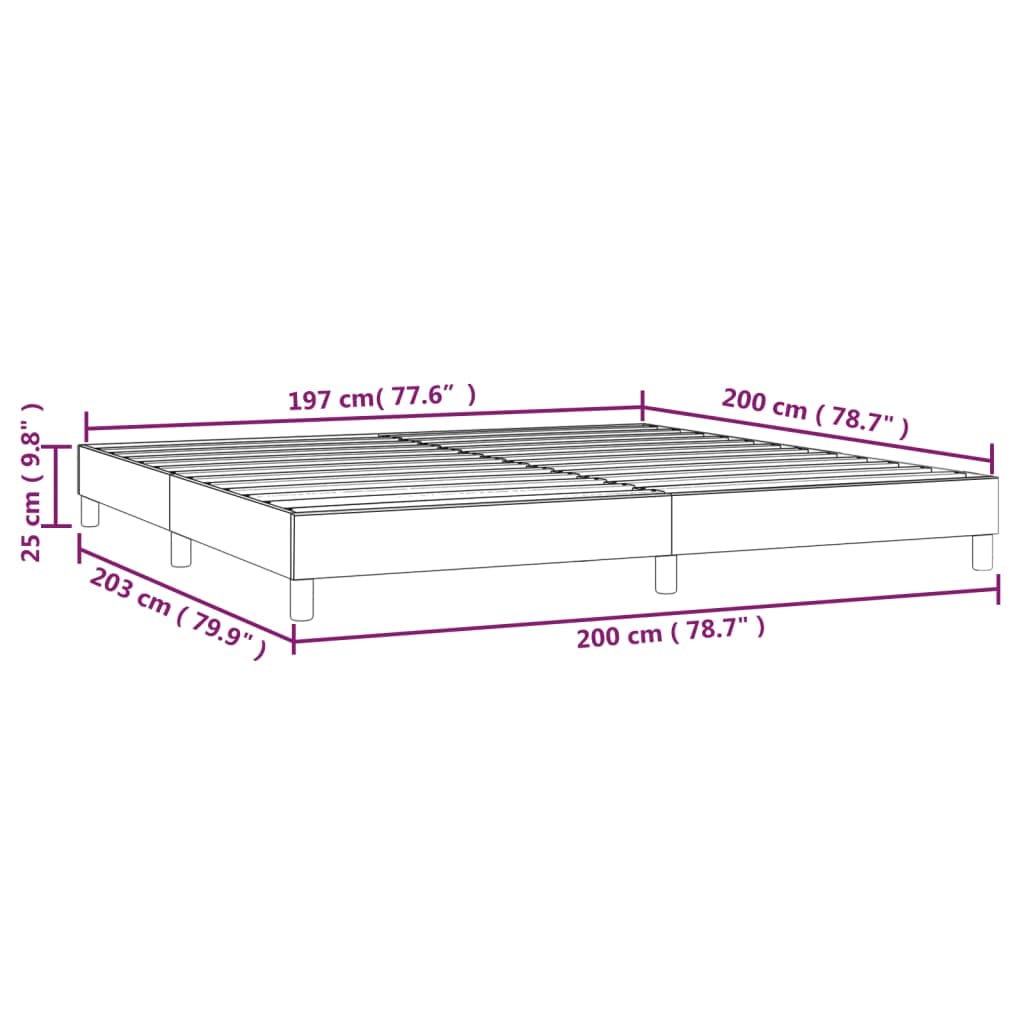 Cama con somier, color rosa, 200 x 200 cm, terciopelo