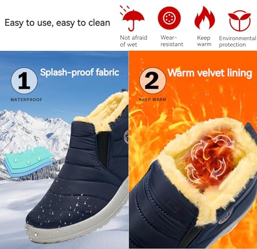 kuker Indicativey Snow Boots, Womens Winter Waterproof Thermal Boots, Indicativey Boots Outdoor Waterproof Snow Anti-Slip3