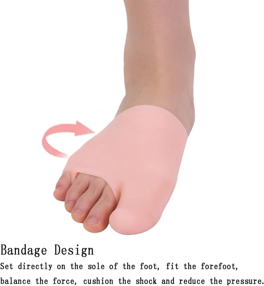 DEAVER Gel Bunion Corrector,Big Toe Valgus Correction Splitter, All-Inclusive Toe Separator Nursing Forefoot Cover Protectors,Straightener Separators