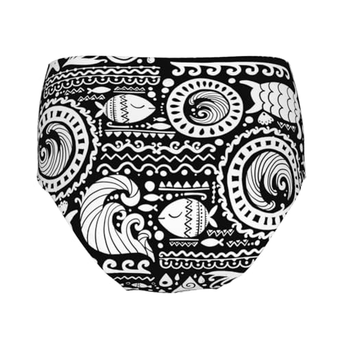 Polynesian Style Marine Tribal Girls' Underwear Soft Cotton Little Girls Panties Comfort Briefs2