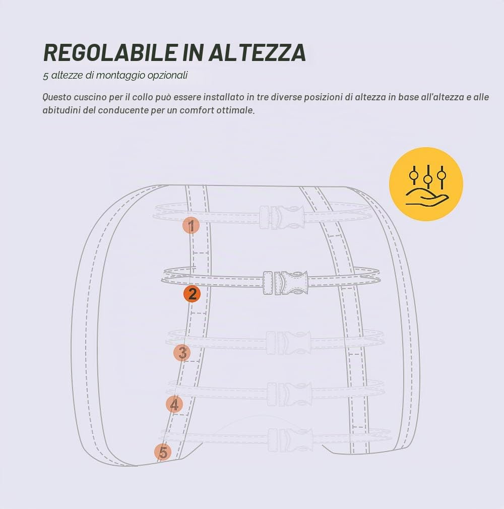 EASY EAGLE Cuscino Poggiatesta Auto in Tessuto Scamosciato e Schiuma di Memoria, Ortopedico per Collo, per Cervicale, Supporto per Seggiolino, Nero, 1 Pezzo