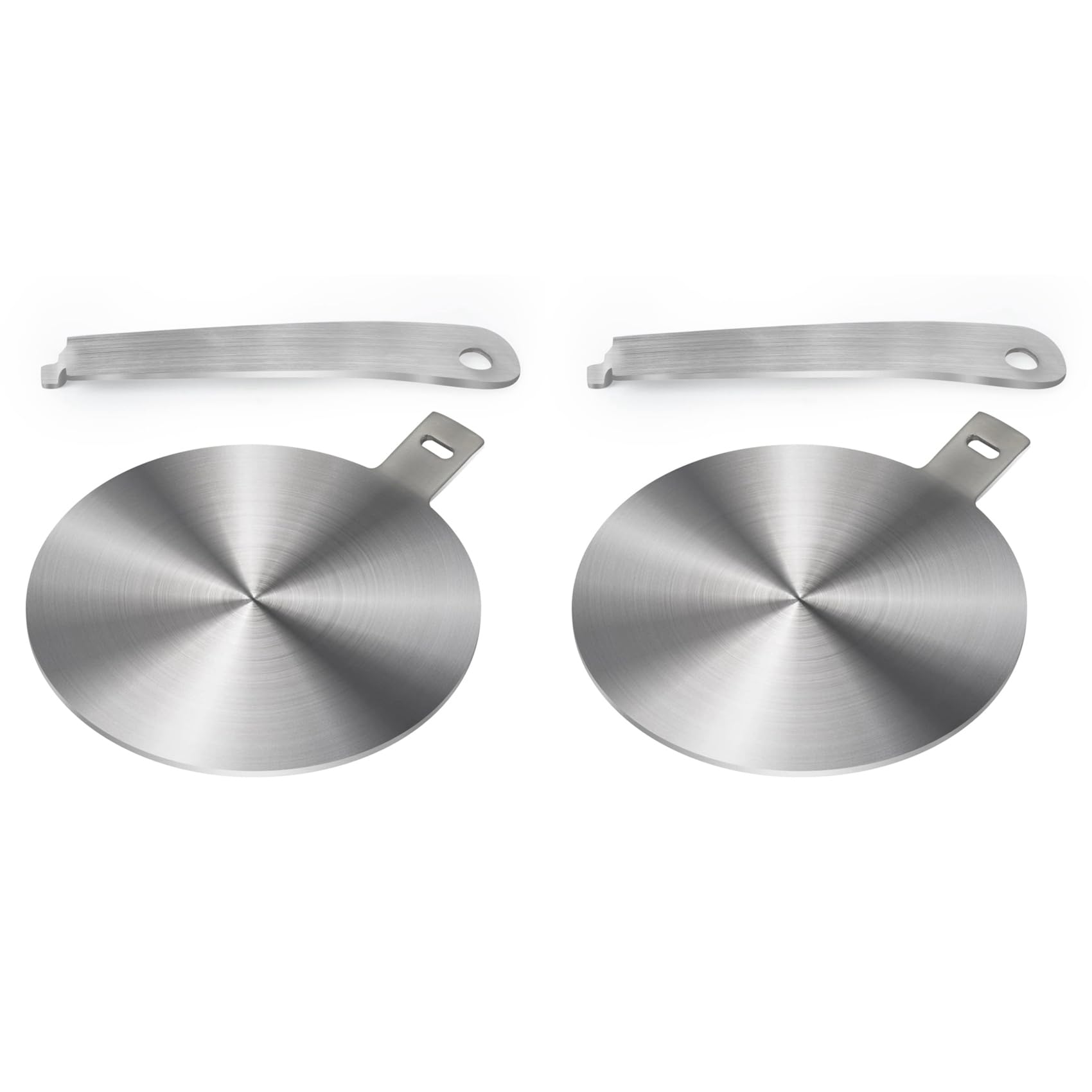 Hndhbfgrt 2X Induction Plate Adapter for Glass Cooktop Heat Diffuser for Electric/Gas Glass Stove with Detachable Handle