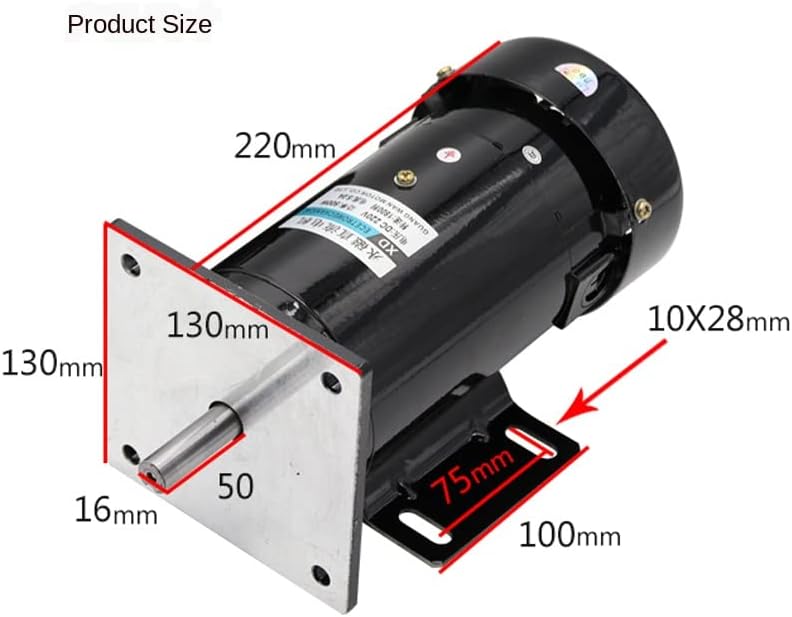 Davitu DC Motor - 1800W DC Permanent Magnet Motor 220V Speed Regulating Motor RPM High Speed Variable Speed Forward and Reverse Control Motor 300W - (Speed(RPM): Round Motor1800rpm)