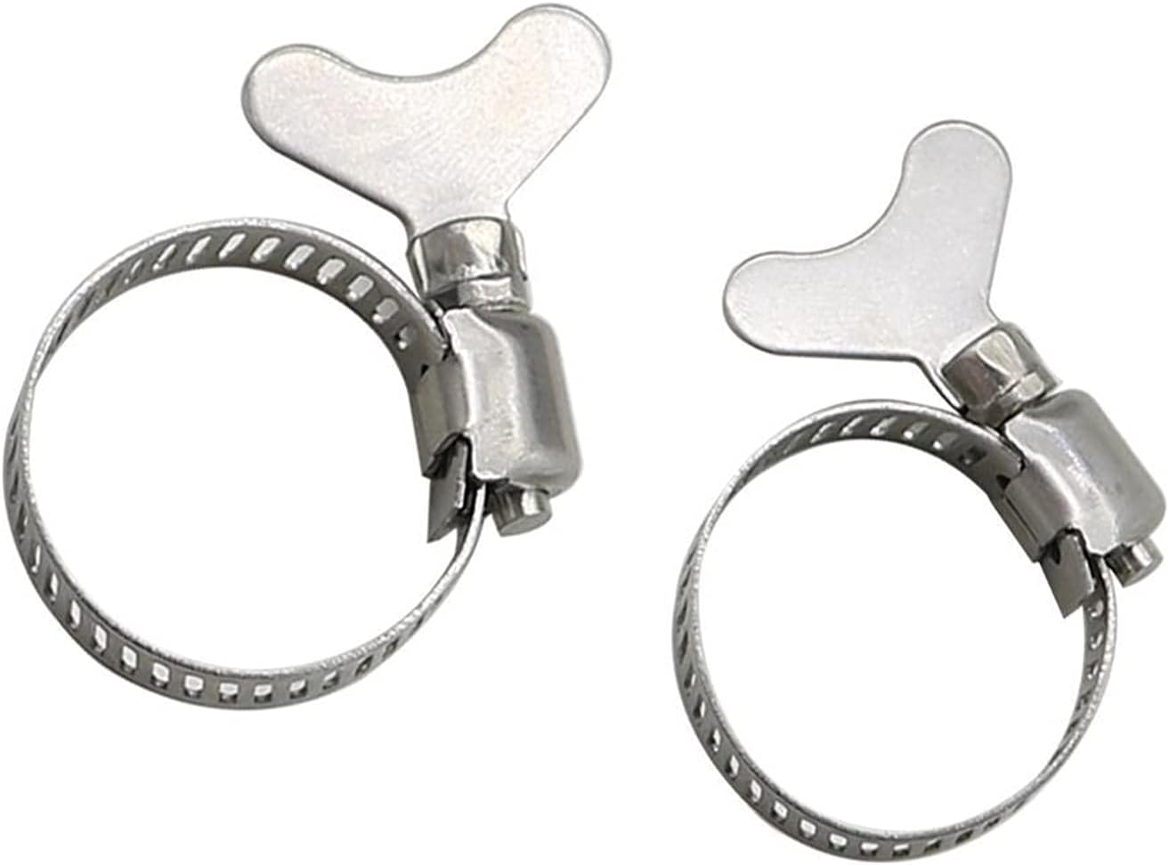 Hose Connector Adapter Adjustable Stainless Steel Drive Hose Clamp 16-20Mm Joint Pipe Hose Fixing Clamp Irrigation System Fixing Buckle 15Pcs