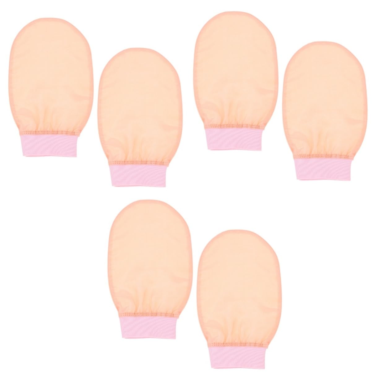 MAGICLULU 3sets Exfoliating Hand Scrub Skin Cleaning Gloves Bath Mitts Exfoliating Tool 2pcs*3