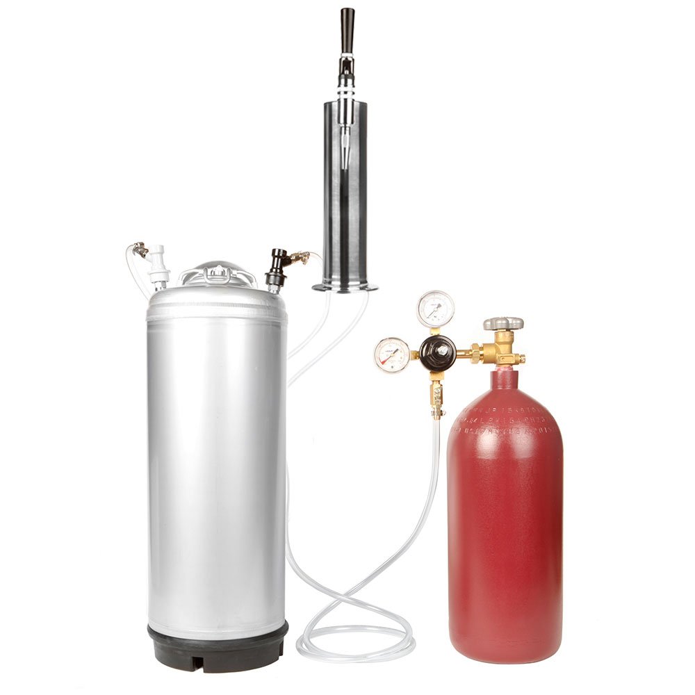 Beverage Elements Nitro Coffee Cold Brew Coffee Keg Kit - 5 Gallon Keg, 40 cu ft Nitrogen Tank, Tap, All Accessories