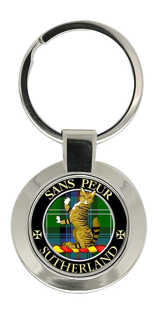 Giftshop Uk Unisex Silver Coloured Metal Sutherland Scottish Clan Key Ring