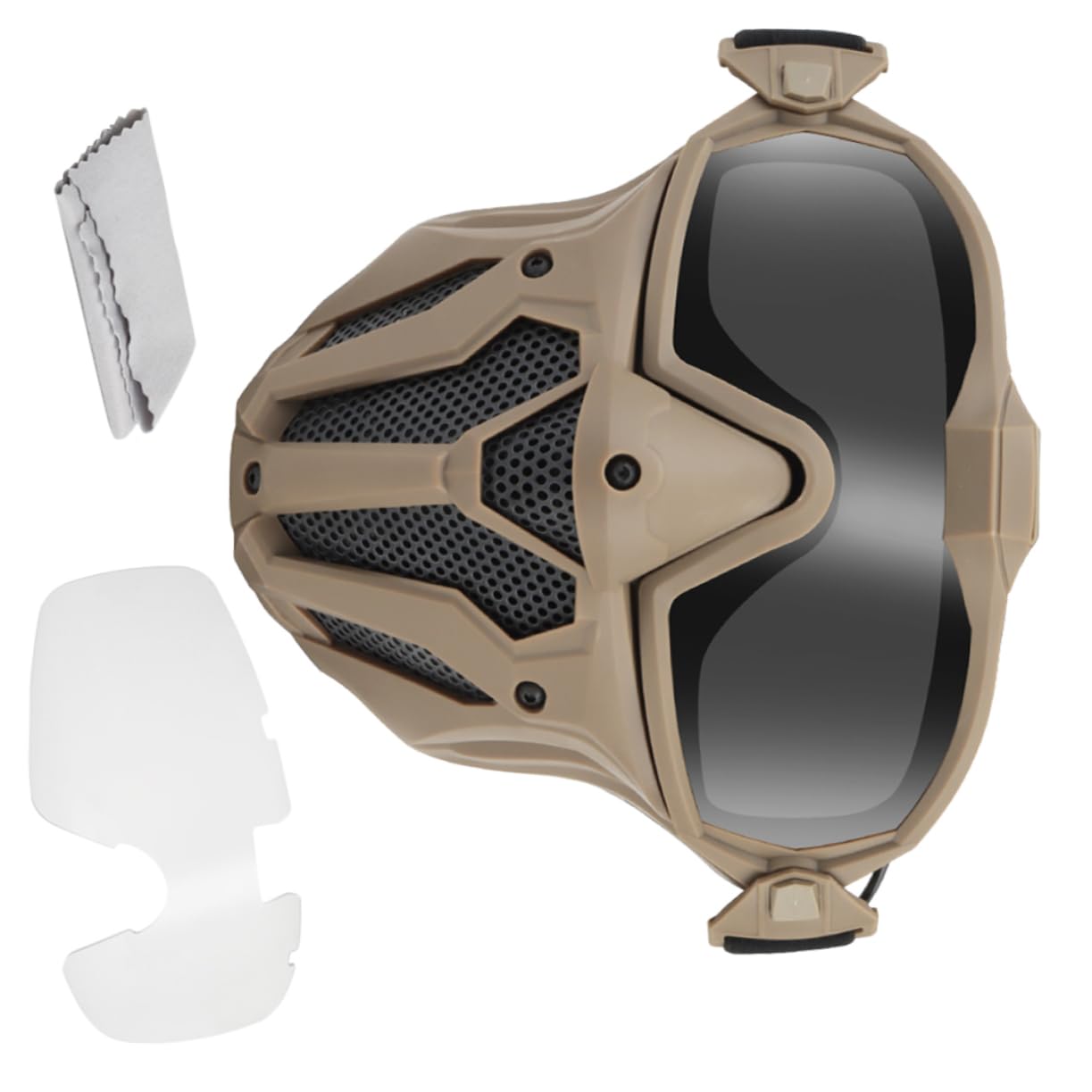 Hemobllo 1satz Outdoor Anti-Fog Gesichtsschutzmaske Mit Uv-Schutz Atmungsaktive Schutzbrille Und Abnehmbarem Mini- Für Motorradfahren Skifahren Und Radfahren Mud Color