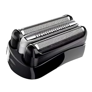 32B Shaver Head Replacement for Braun Series 3, Foil & Cutter Cassette Compatible with Braun Models 3000s, 3010s, 3020s, 3030s, 3040s, 3050cc, 3070cc, 3080s, 3090cc, 320, 330, 340, 350cc - Black