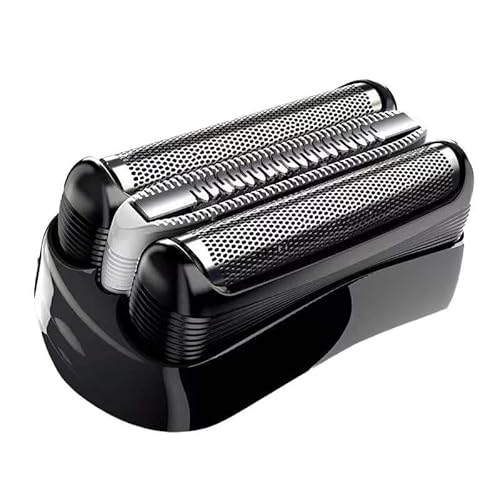 32B Shaver Head Replacement for Braun Series 3, Foil & Cutter Cassette Compatible with Braun Models 3000s, 3010s, 3020s, 3030s, 3040s, 3050cc, 3070cc, 3080s, 3090cc, 320, 330, 340, 350cc - Black