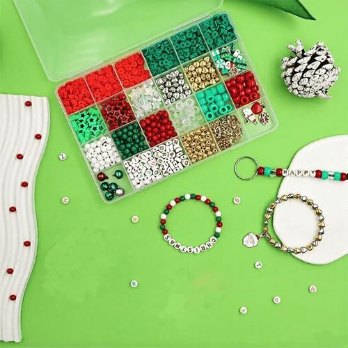 Perles de Noël kit DALAN pour fabriquer des cadeaux de bijoux faits main