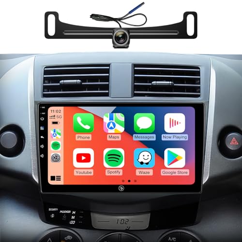 Image of Car Radio Stereo for Toyota RAV4 2006-2011, Wireless CarPlay Android Auto | 9-inch IPS HD touchscreen, 5G WiFi GPS navigation, Bluetooth FM AM SWC, plug-and-play, 1080P backup camera