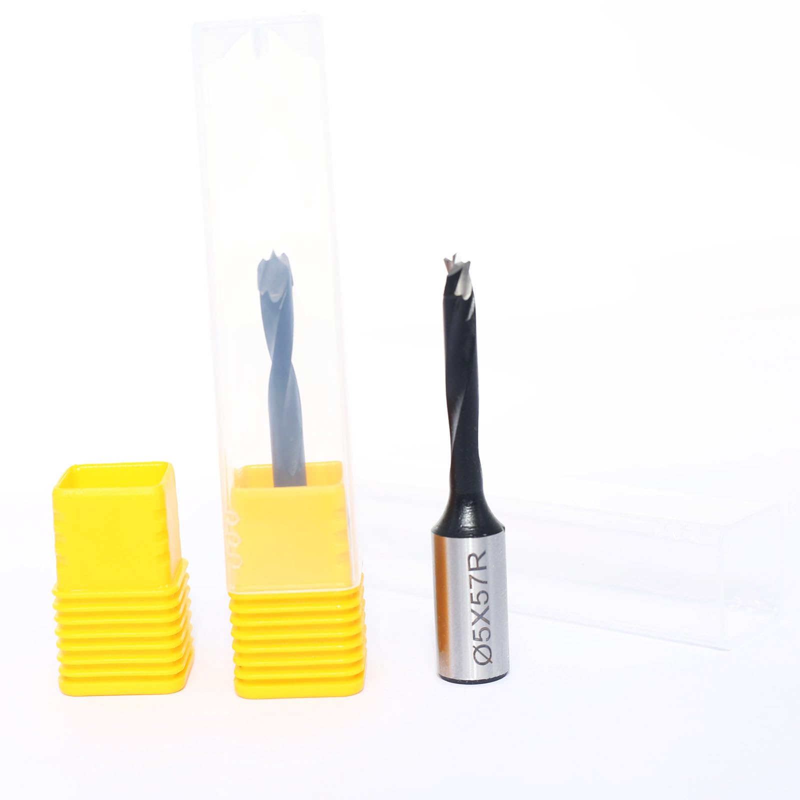 2Pcs*5mm Dia. Brad Point Boring Bit Dowel Drill Bits 57mm Long(R/H) — Amazon image 3