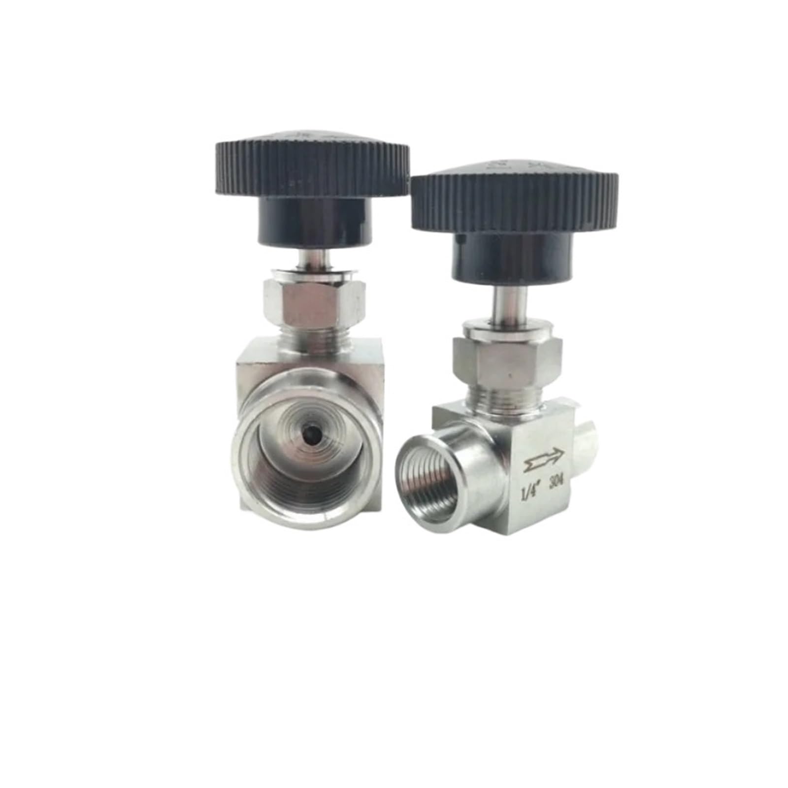 Zawór iglicowy Żuraw 0.3 cm 0.6 cm 1in 1.3 cm 1.9 cm 2.5 cm 304 Stal nierdzewna Prosty Gwint Wewnętrzny Żeński Zawór Igłowy Kontrola Przepływu Woda Gaz Olej 1 szt