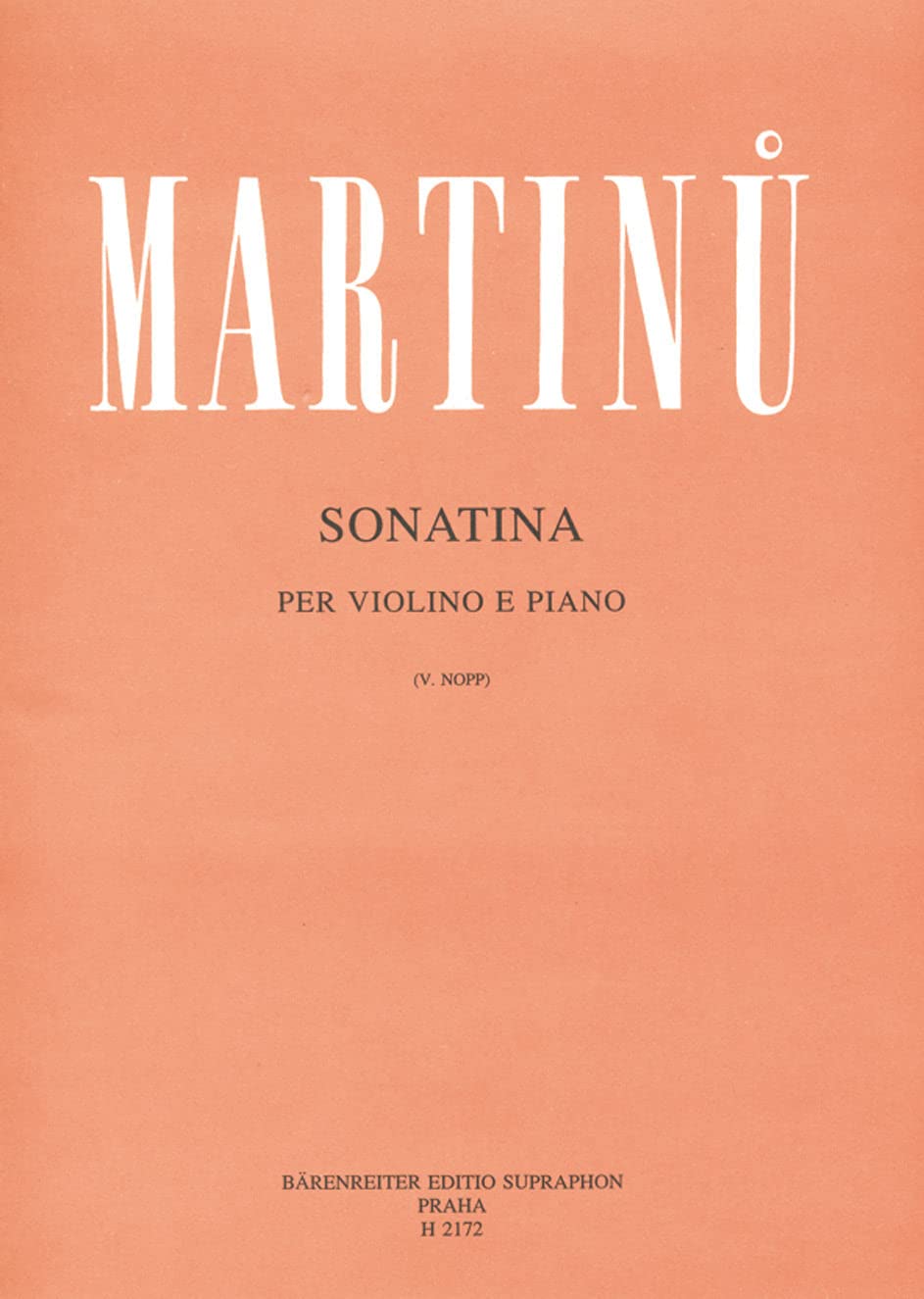 Martinů: Sonatina for Violin and Piano      Sheet music – January 1, 2015